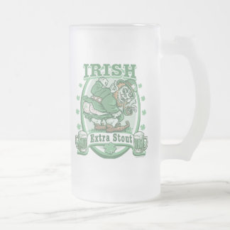 Taza De Cristal Esmerilado Engranaje valiente adicional irlandés de la
