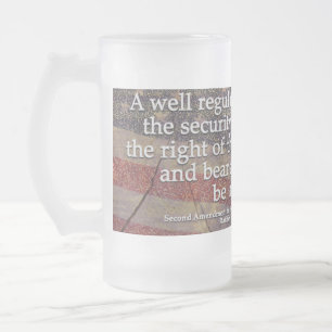 Taza De Cristal Esmerilado Enmienda de la constitución de Estados Unidos