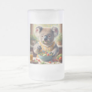 Taza De Cristal Esmerilado Ensalada de comida Koala