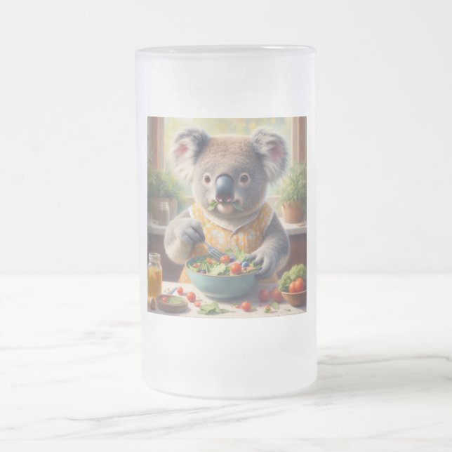 Taza De Cristal Esmerilado Ensalada de comida Koala (Centro)
