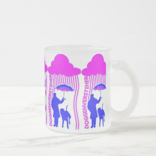 Taza De Cristal Esmerilado Entendido de dogos