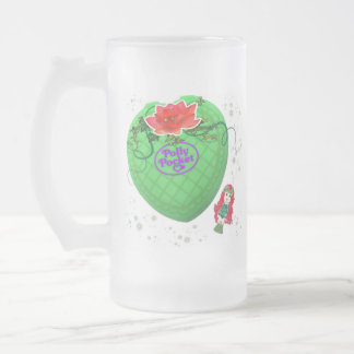 Taza De Cristal Esmerilado envenenada cerámica de cerveza de bolsillo congela