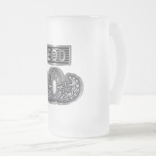 Taza De Cristal Esmerilado EOD conmemorativa de diseño único