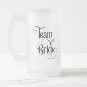 Taza De Cristal Esmerilado Equipo de la Novia