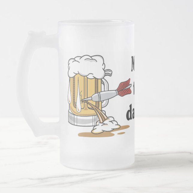 Taza De Cristal Esmerilado Equipo de los dardos (Izquierda)