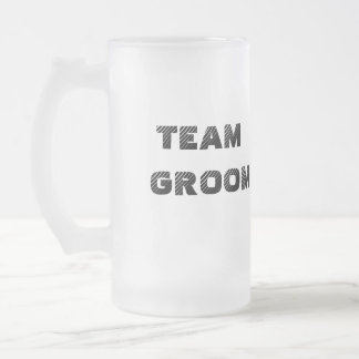 Taza De Cristal Esmerilado Equipo personalizado Groom Mug