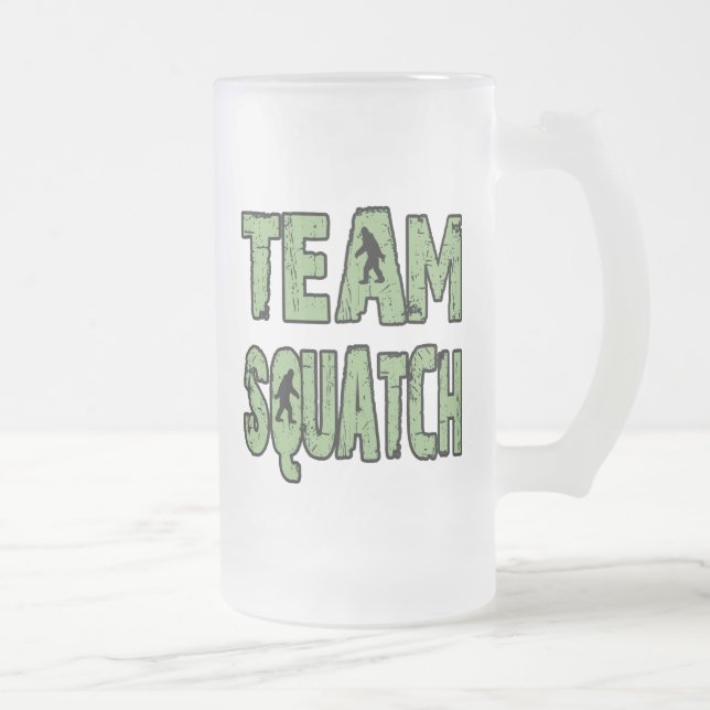 Taza De Cristal Esmerilado Equipo Squatch (Derecha)