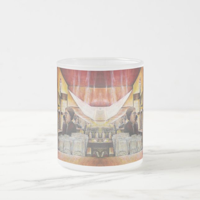 Taza De Cristal Esmerilado Equivalente luminoso de emociones apasionadas (Centro)
