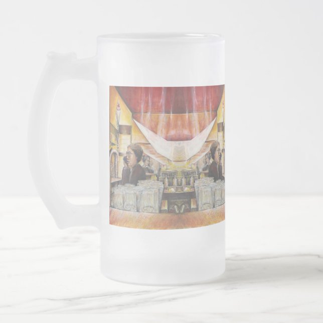 Taza De Cristal Esmerilado Equivalente luminoso de emociones apasionadas (Izquierda)