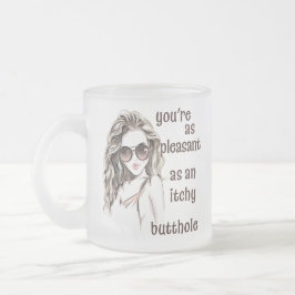 Taza De Cristal Esmerilado Eres agradable