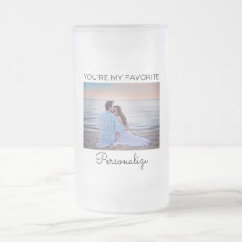 Taza De Cristal Esmerilado Eres mi peluca favorita personalizada de ranas