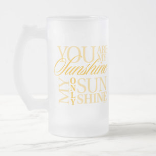 Taza De Cristal Esmerilado Eres Mi Sol.