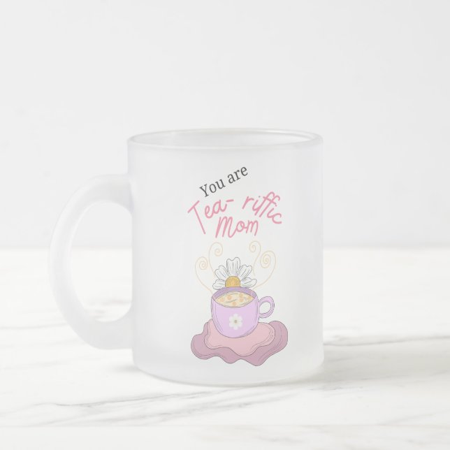 Taza De Cristal Esmerilado Eres una madre teariffica (Izquierda)