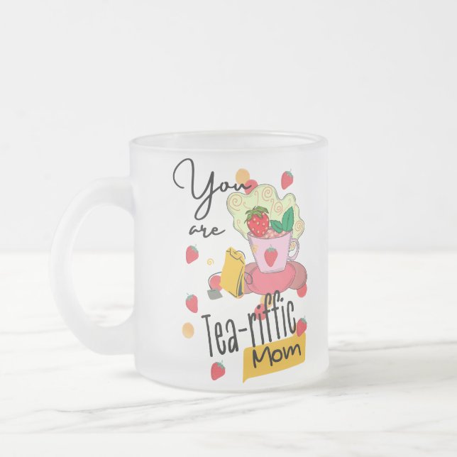 Taza De Cristal Esmerilado Eres una madre teariffica (Izquierda)