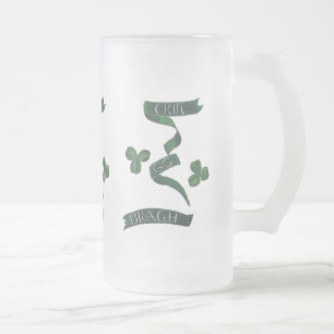 Taza De Cristal Esmerilado Erin Go Braugh Clover - Mug