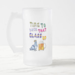 Taza De Cristal Esmerilado Es Hora De Volver Al Cristal