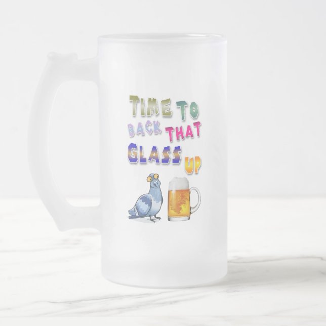 Taza De Cristal Esmerilado Es Hora De Volver Al Cristal (Izquierda)