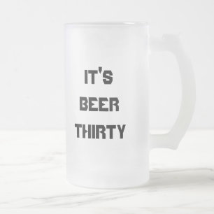 Taza De Cristal Esmerilado Es la CERVEZA TREINTA