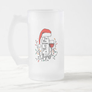 Taza De Cristal Esmerilado Es la temporada para emborracharse