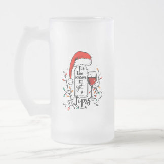 Taza De Cristal Esmerilado Es la temporada para emborracharse