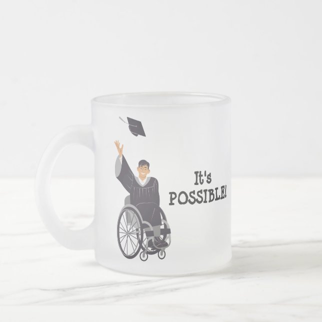 TAZA DE CRISTAL ESMERILADO ES POSIBLE (Izquierda)