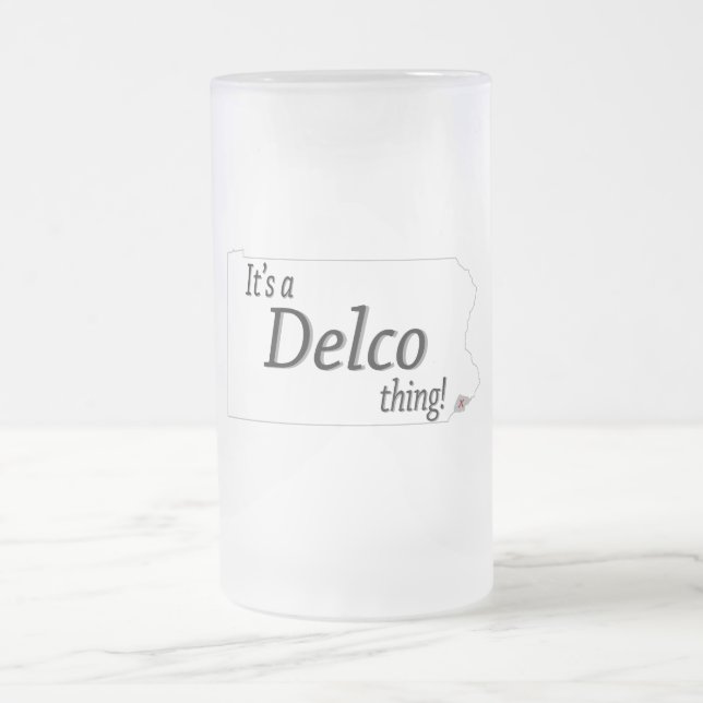 Taza De Cristal Esmerilado ¡Es una cosa de DELCO! (Centro)