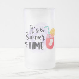 Taza De Cristal Esmerilado Es verano