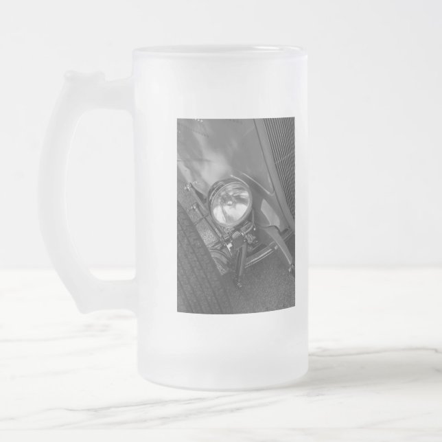 Taza De Cristal Esmerilado Escala de grises de los años 1930 (Izquierda)