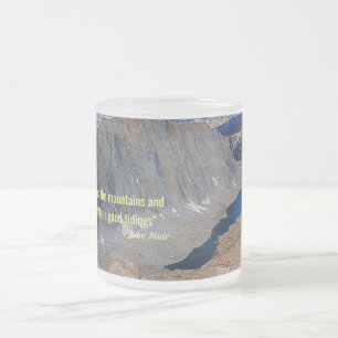 Taza De Cristal Esmerilado Escalar las montañas