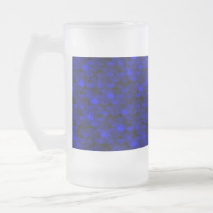 Taza De Cristal Esmerilado Escalas de sirena azul oscuro