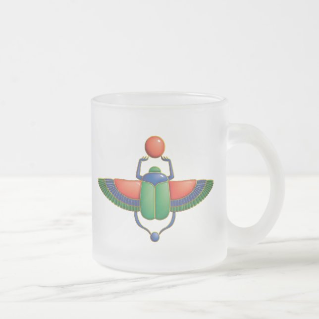 Taza De Cristal Esmerilado Escarabajo egipcio (Derecha)