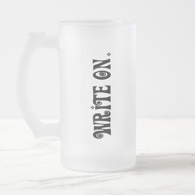 Taza De Cristal Esmerilado Escribir en (Ver 3) (Izquierda)