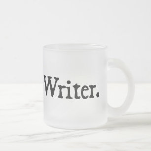 Taza De Cristal Esmerilado Escritor