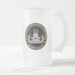 Taza De Cristal Esmerilado Escuadrón de la muerte principal del EOD