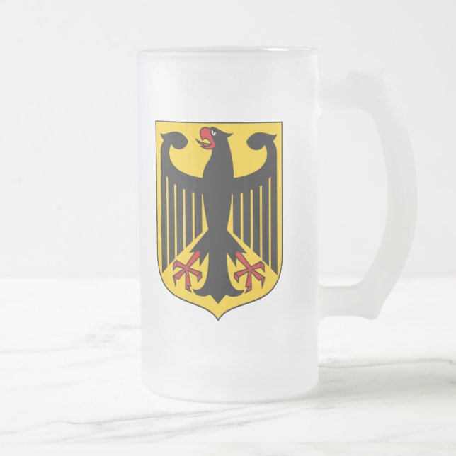 Taza De Cristal Esmerilado Escudo de armas de Alemania (Derecha)
