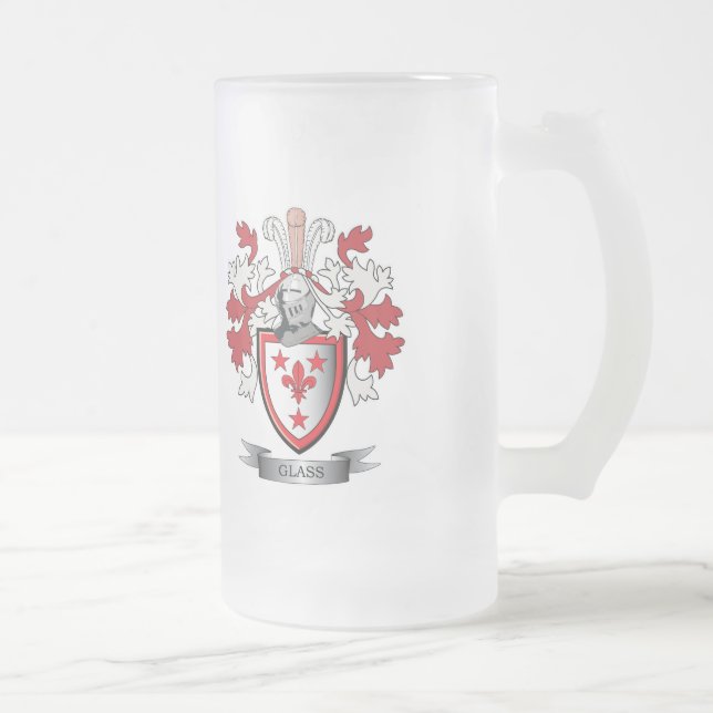 Taza De Cristal Esmerilado Escudo de armas de cristal del escudo de la (Derecha)
