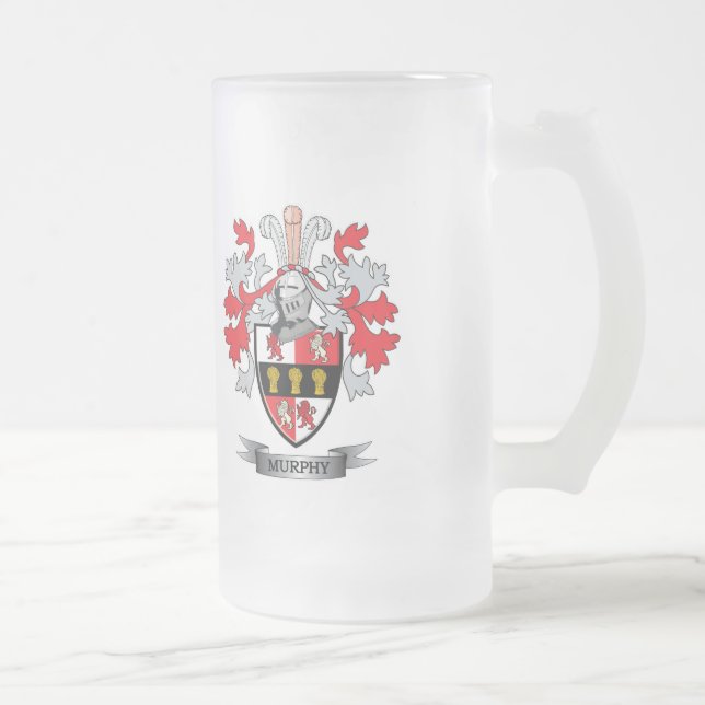 Taza De Cristal Esmerilado Escudo de armas de Murphy (Derecha)