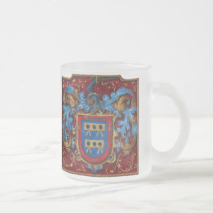 Taza De Cristal Esmerilado Escudo de armas medieval