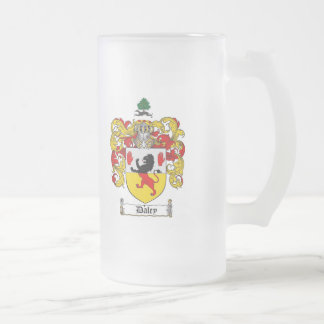 TAZA DE CRISTAL ESMERILADO ESCUDO DE LA FAMILIA DE DALEY - ESCUDO DE ARMAS DE