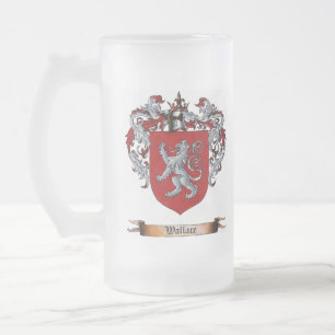 Taza De Cristal Esmerilado Escudo de Wallace de brazos