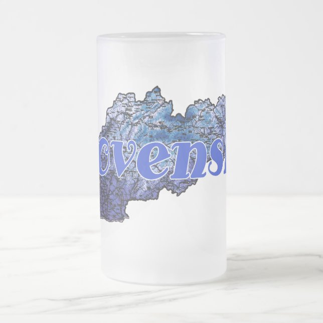 Taza De Cristal Esmerilado Eslovaquia (Centro)