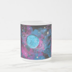 Taza De Cristal Esmerilado Espacio ultraterrestre