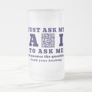 Taza De Cristal Esmerilado Especialista en tecnología de IA divertida Código 