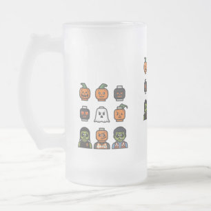 Taza De Cristal Esmerilado Espeluznante Halloween Beer Glass & Stein Design
