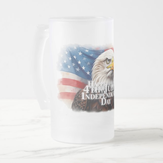 Taza De Cristal Esmerilado Espíritu de independencia (Anverso izquierdo)