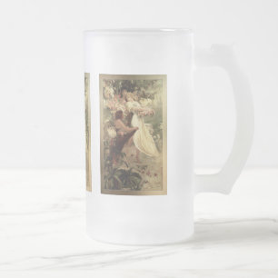 Taza De Cristal Esmerilado Espíritu de primavera por Alphonse Mucha