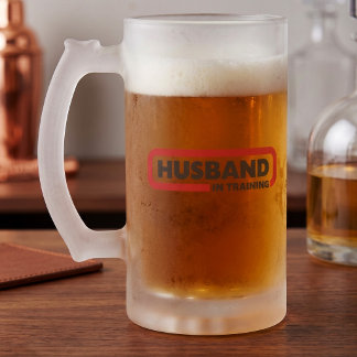 Taza De Cristal Esmerilado Esposo en Entrenamiento - Idea de Humor de Comprom