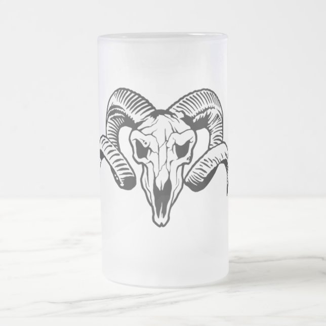 TAZA DE CRISTAL ESMERILADO ESQUEMA DE RAM (Centro)