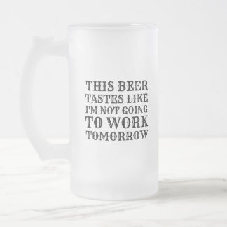 Taza De Cristal Esmerilado Esta cerveza prueba gusto