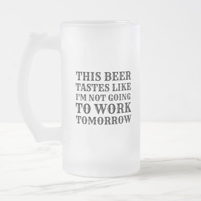 Taza De Cristal Esmerilado Esta cerveza prueba gusto (Izquierda)